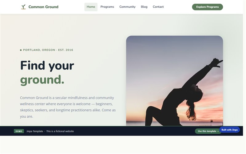 Common Ground template preview