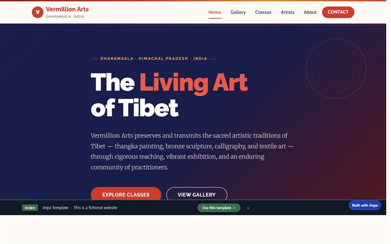 Vermillion template preview